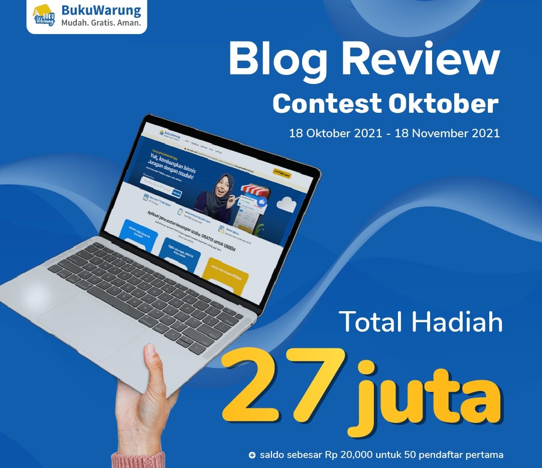 Kontes Blog Review Nasional 2021 dari BukuWarung, Berhadiah Puluhan Jutaan Rupiah