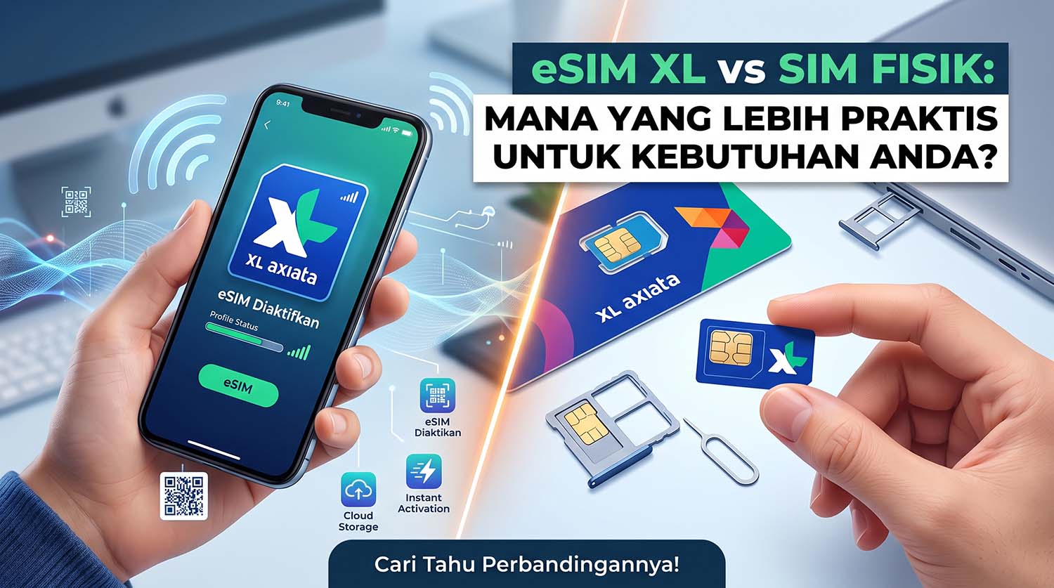 eSIM XL vs SIM Fisik Mana yang Lebih Praktis untuk Kebutuhan Anda